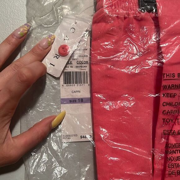 Alfred Dunner Women's Solid Pink Pull On Flat Front Capri Pants Size 18 NWT - Picture 9 of 10